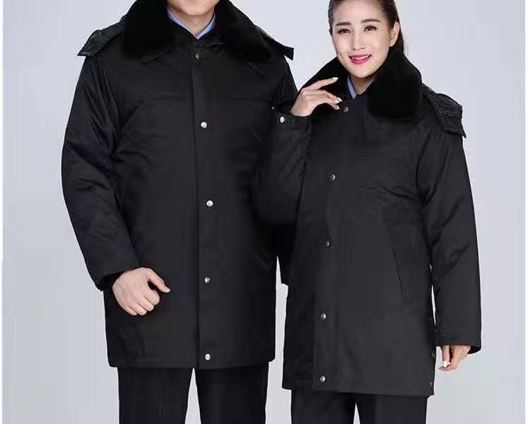 黑色防疫巡逻棉衣