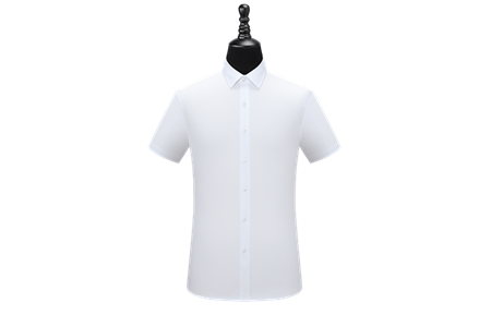 弹力竹纤维免烫短袖