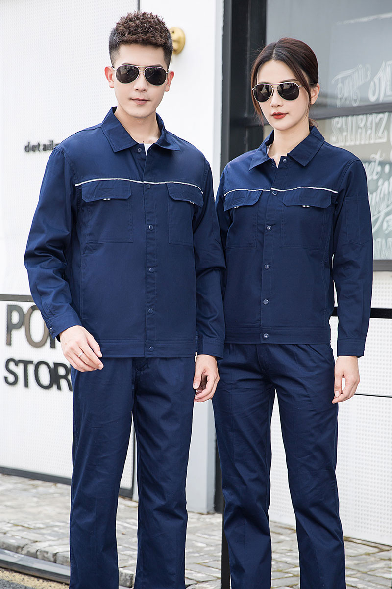 夏季长袖纯棉工作服