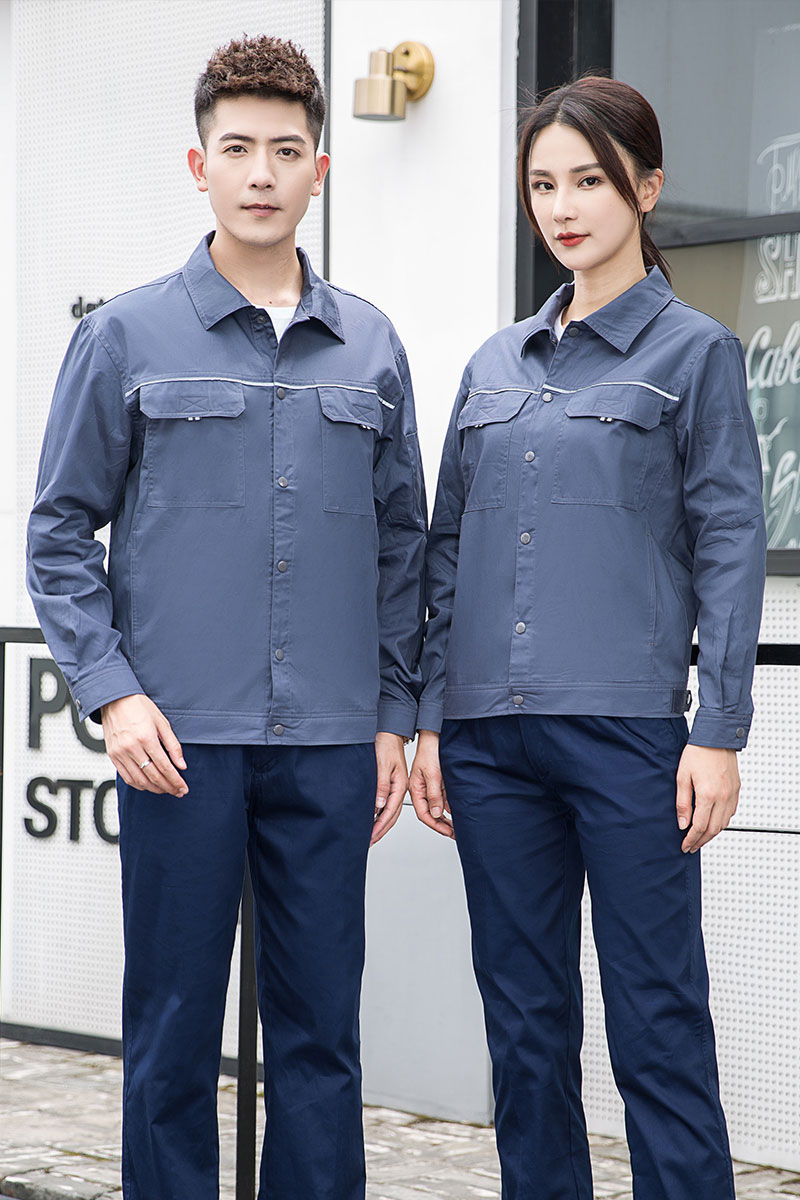 夏季长袖纯棉工作服