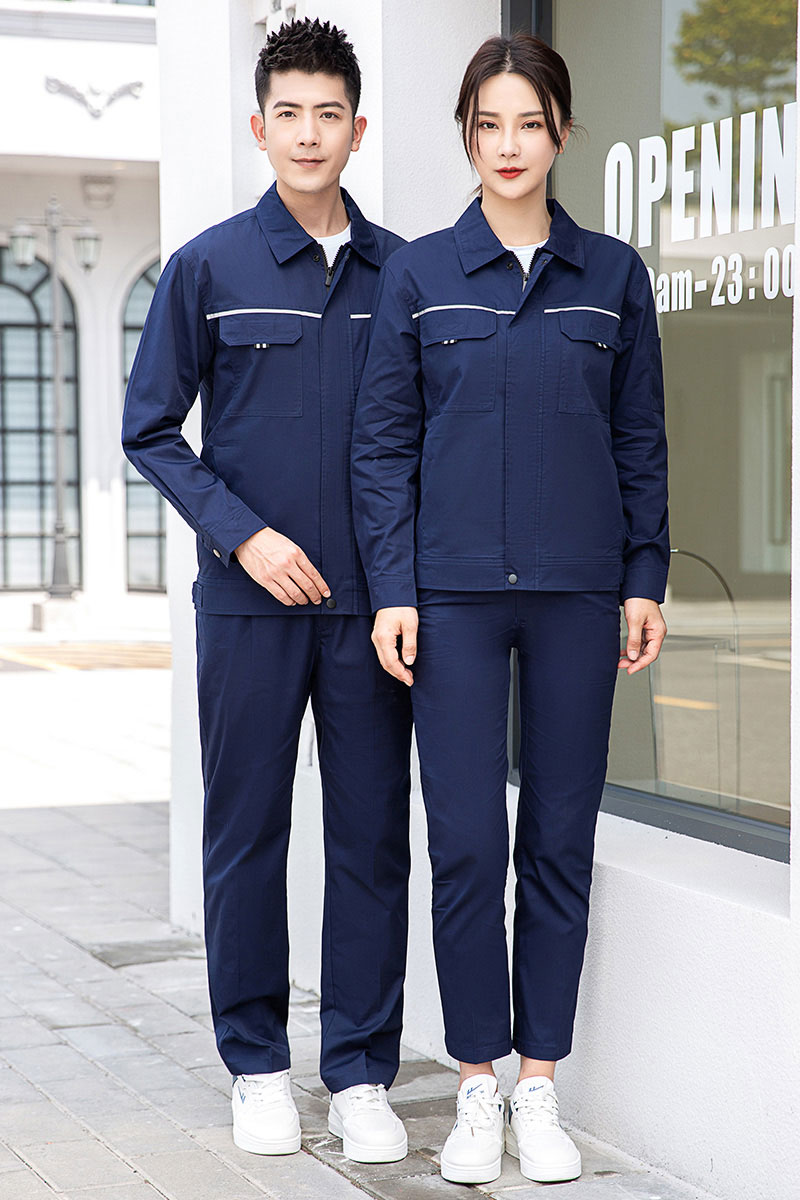 夏季长袖纯棉工作服