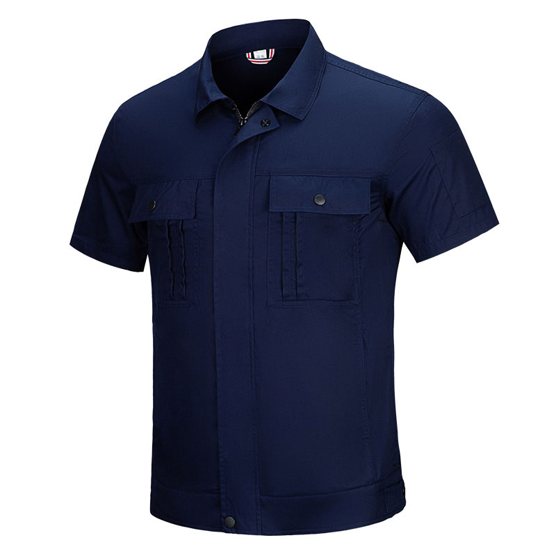 夏季短袖纯棉工作服