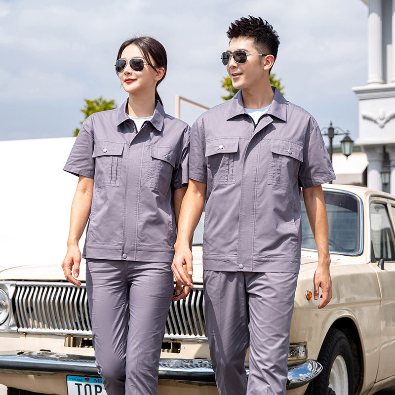 夏季短袖纯棉工作服