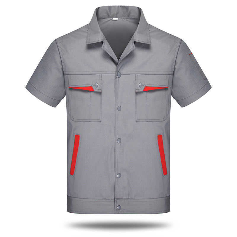 夏季短袖涤棉工作服