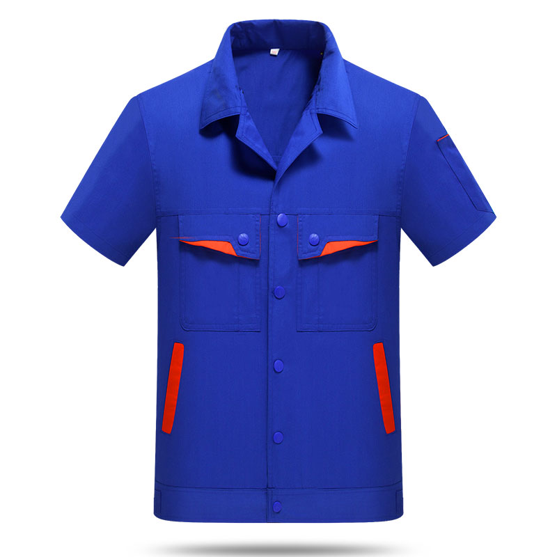 夏季短袖涤棉工作服