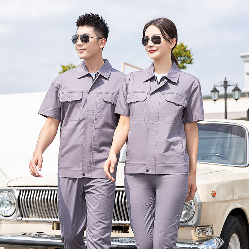 夏季短袖纯棉工作服