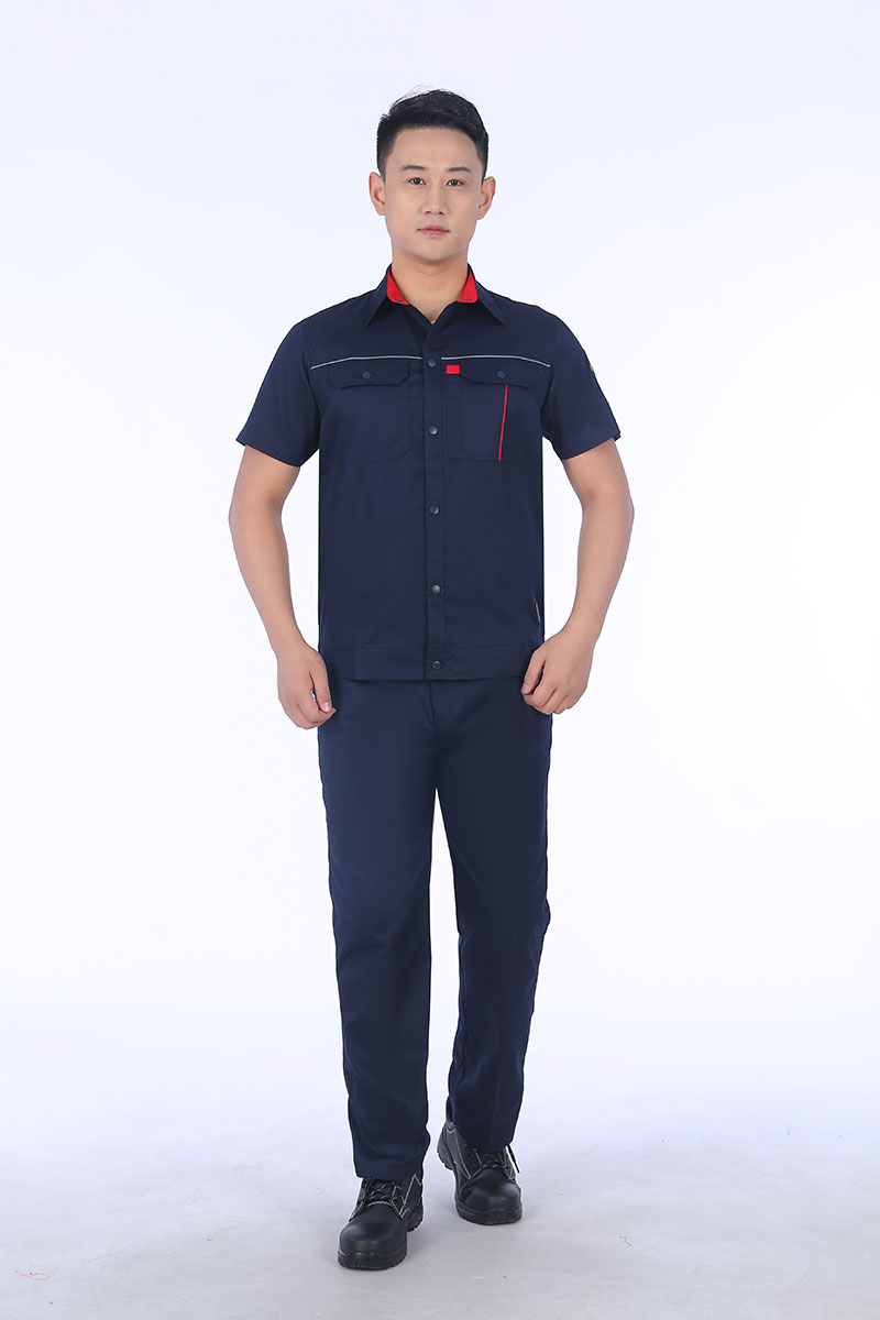 短袖工作服藏蓝正