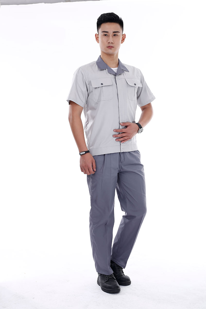 翻领短袖工作服
