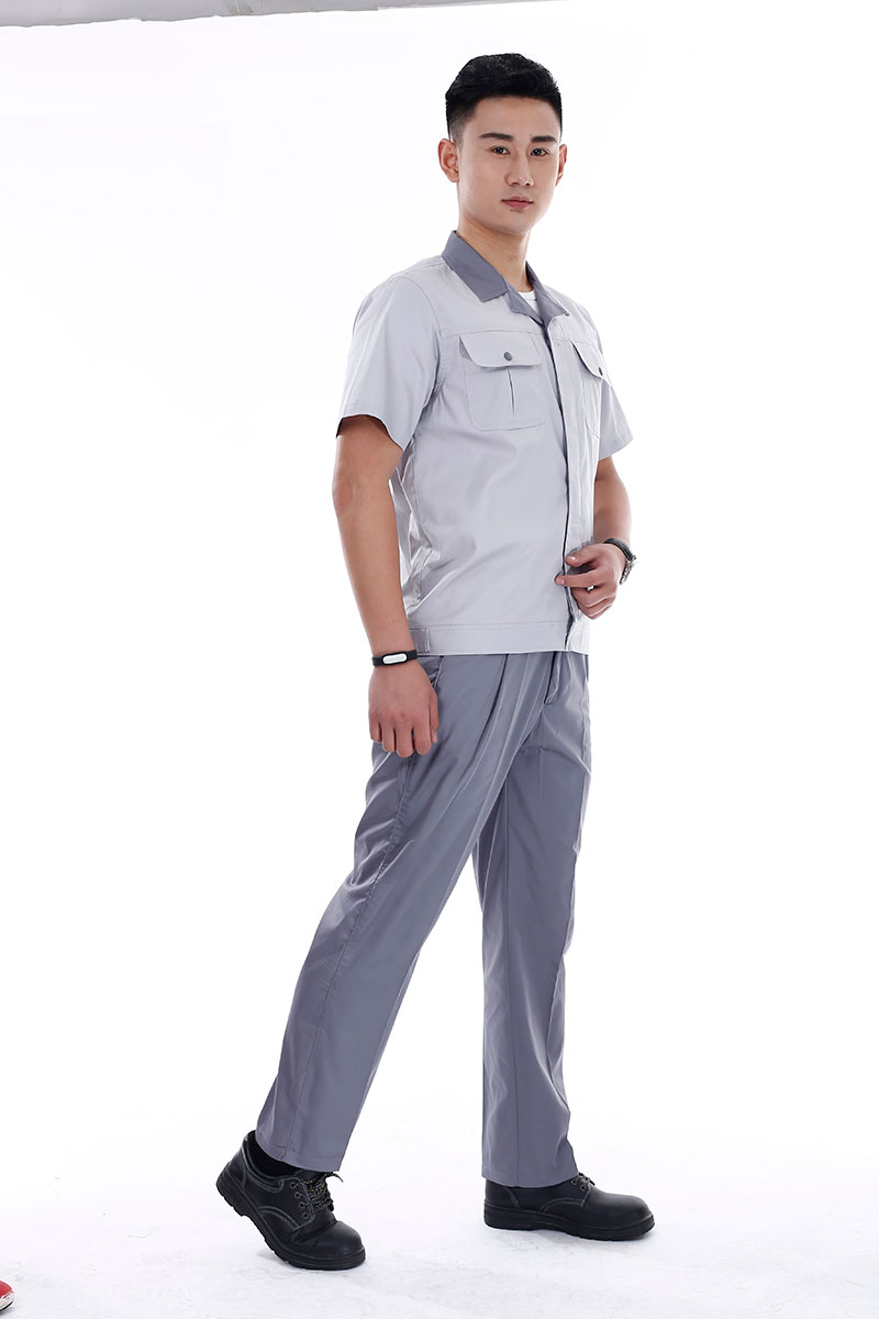 翻领短袖工作服