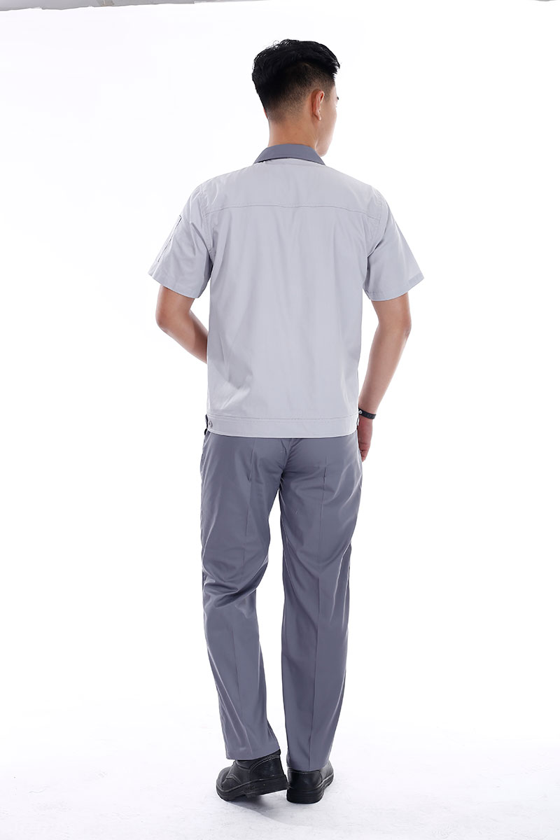 翻领短袖工作服