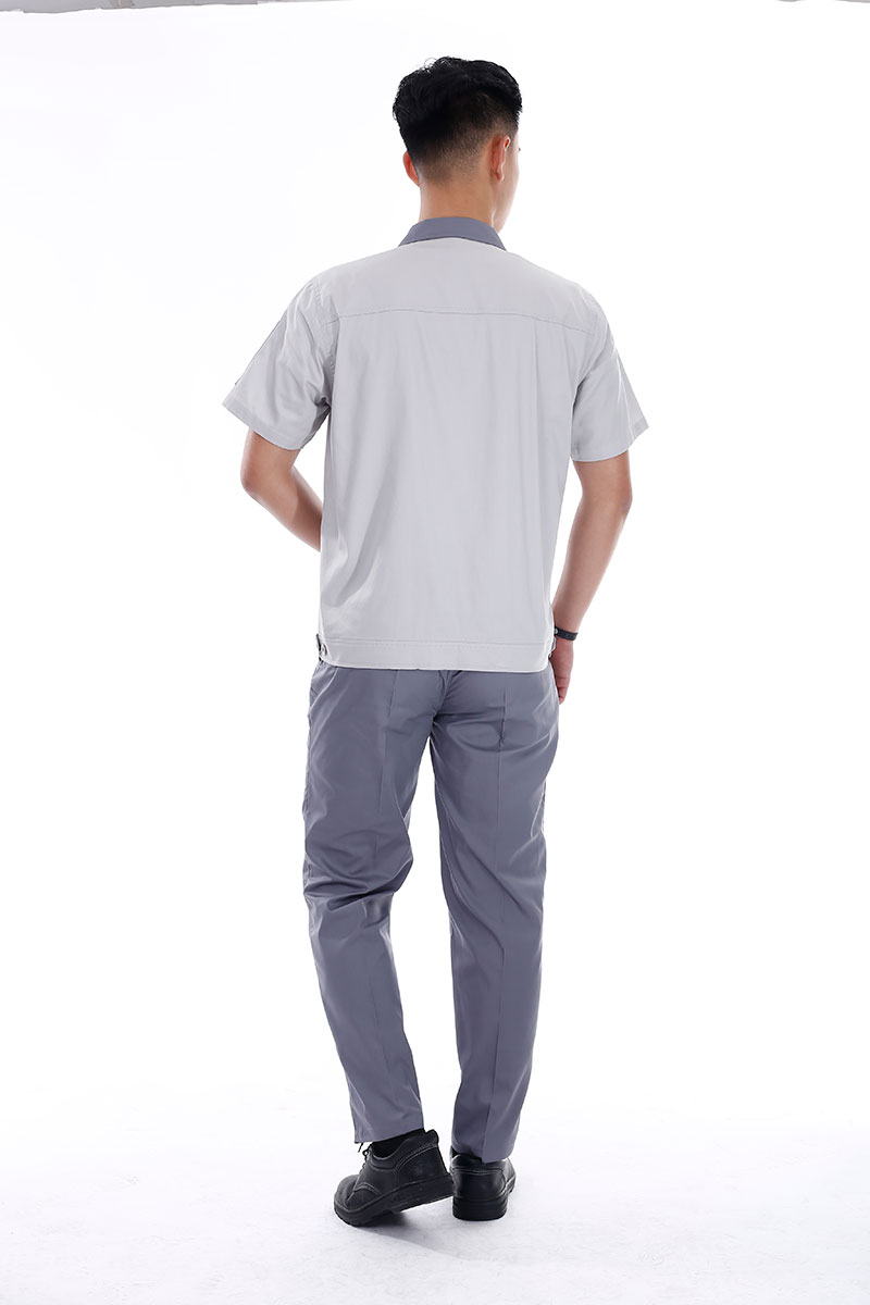 翻领短袖工作服