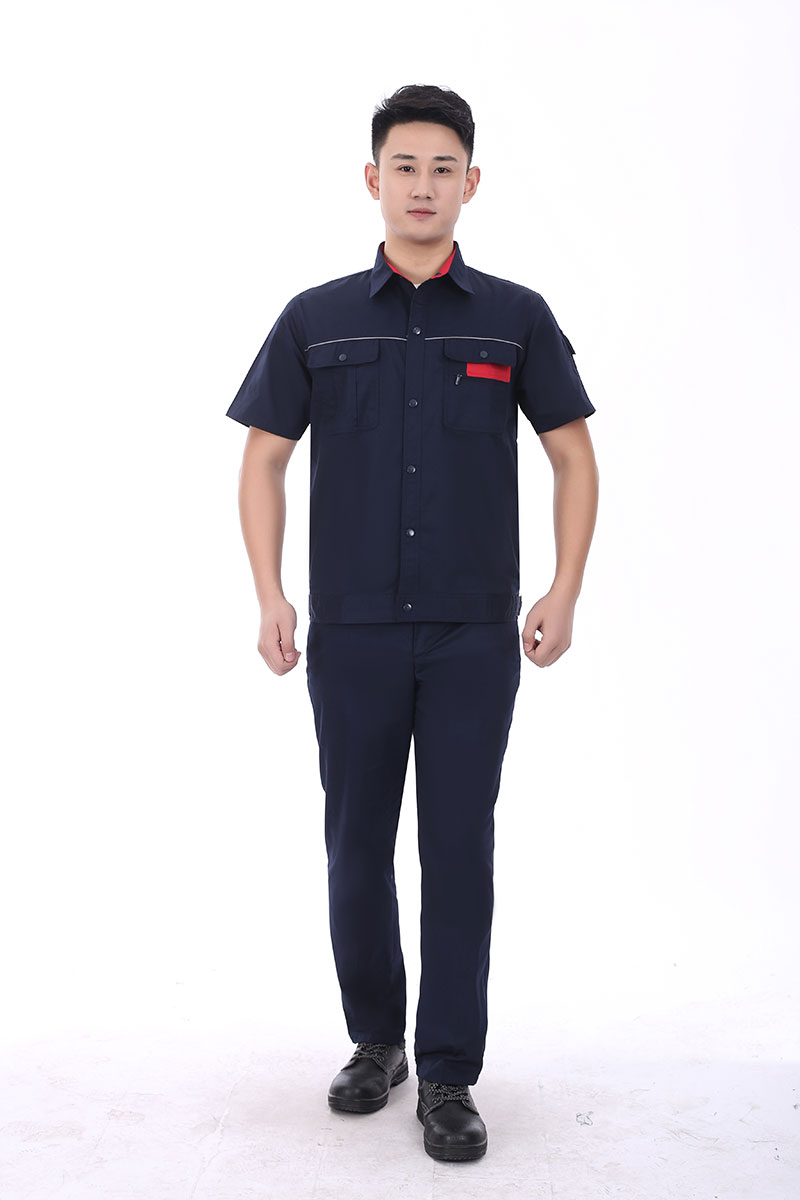 涤棉防静电工作服藏青