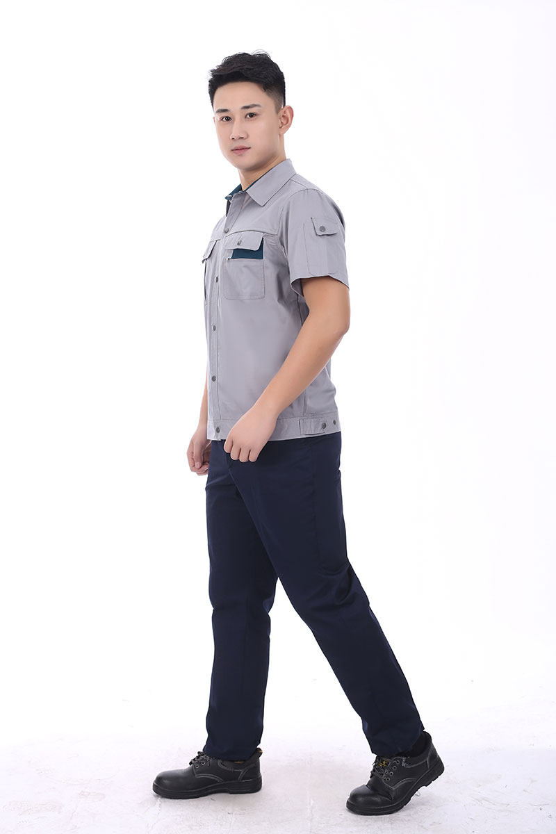 涤棉防静电工作服灰色