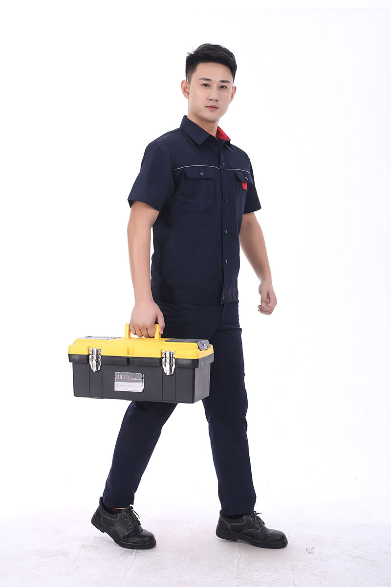 涤棉防静电工作服藏青