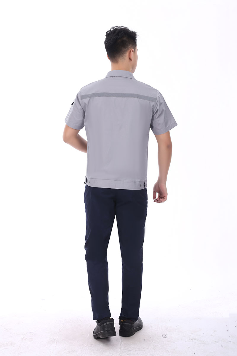 涤棉防静电工作服灰色