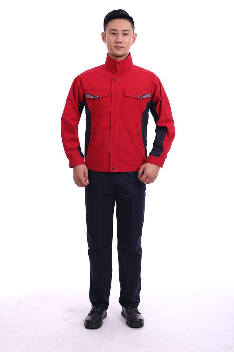 涤棉防静电工作服红色