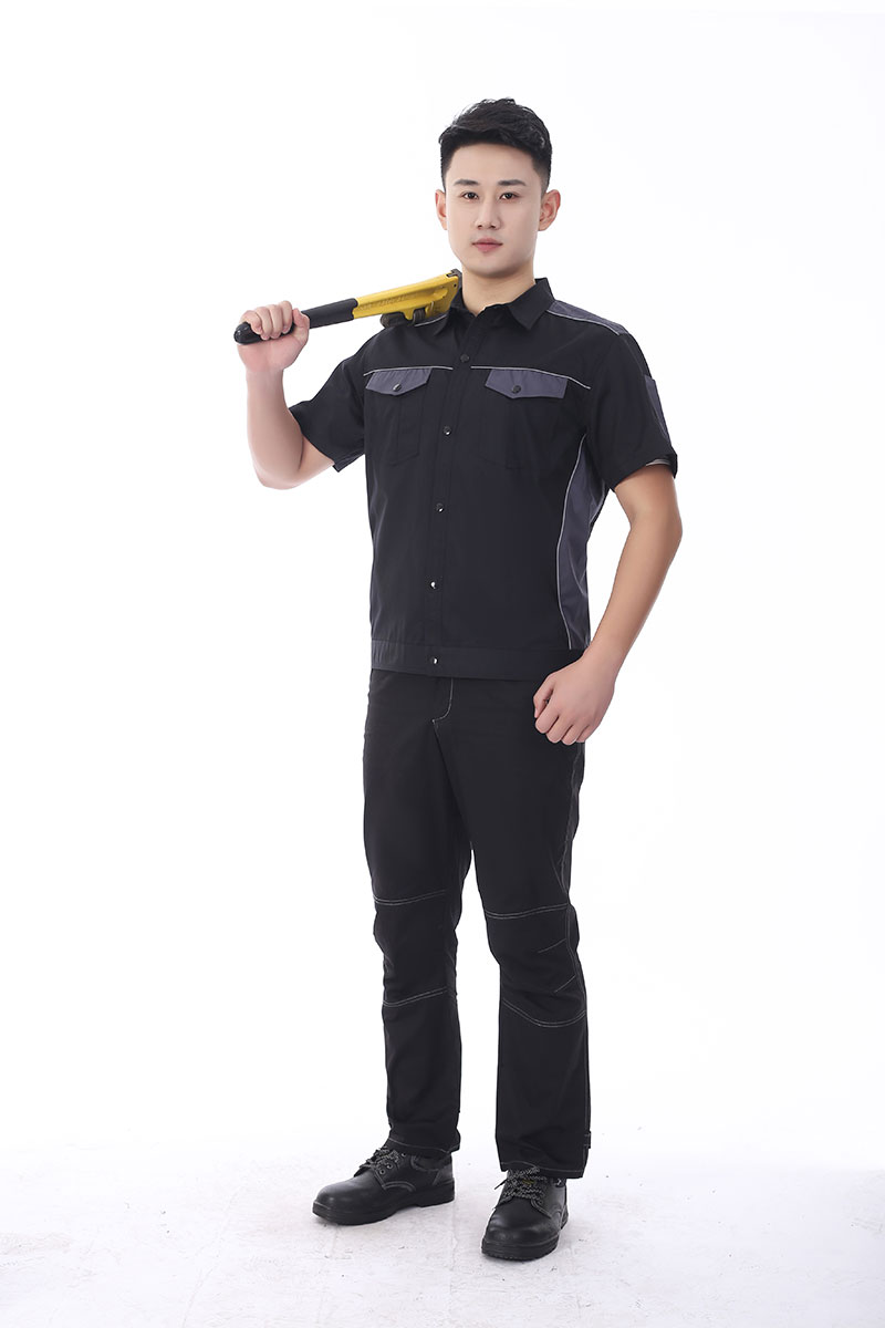 防撕裂工作服黑灰