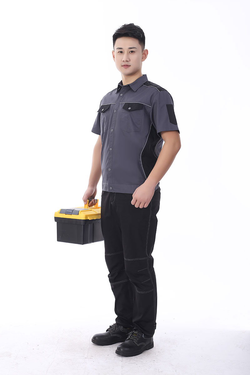 防撕裂工作服灰黑