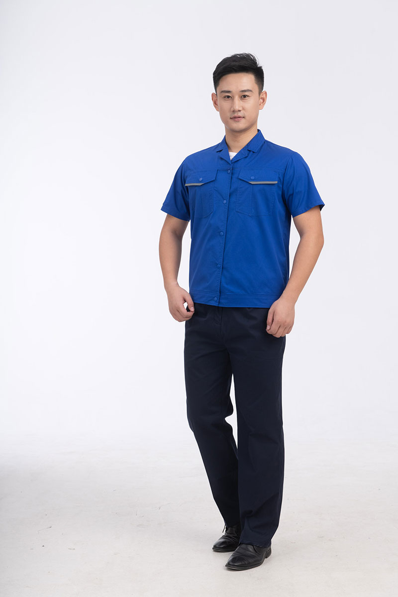 弹力款工作服宝蓝