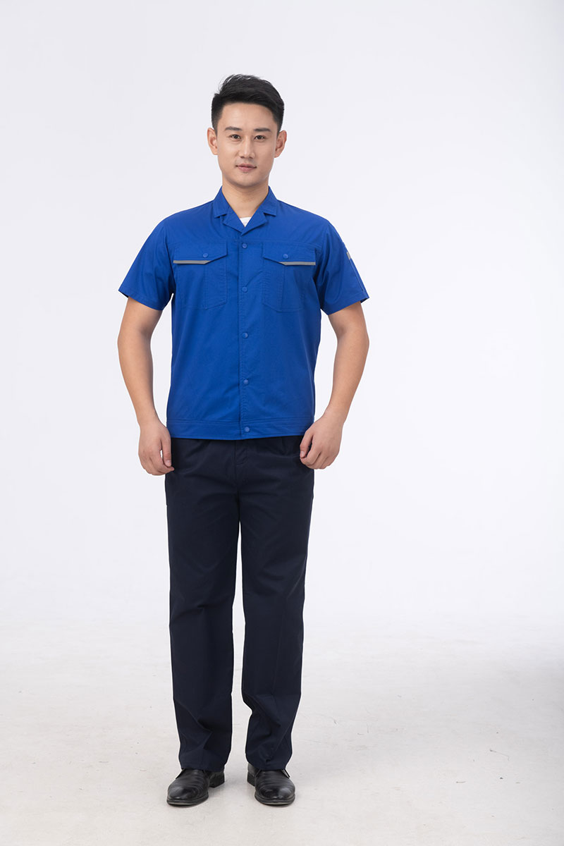 弹力款工作服宝蓝