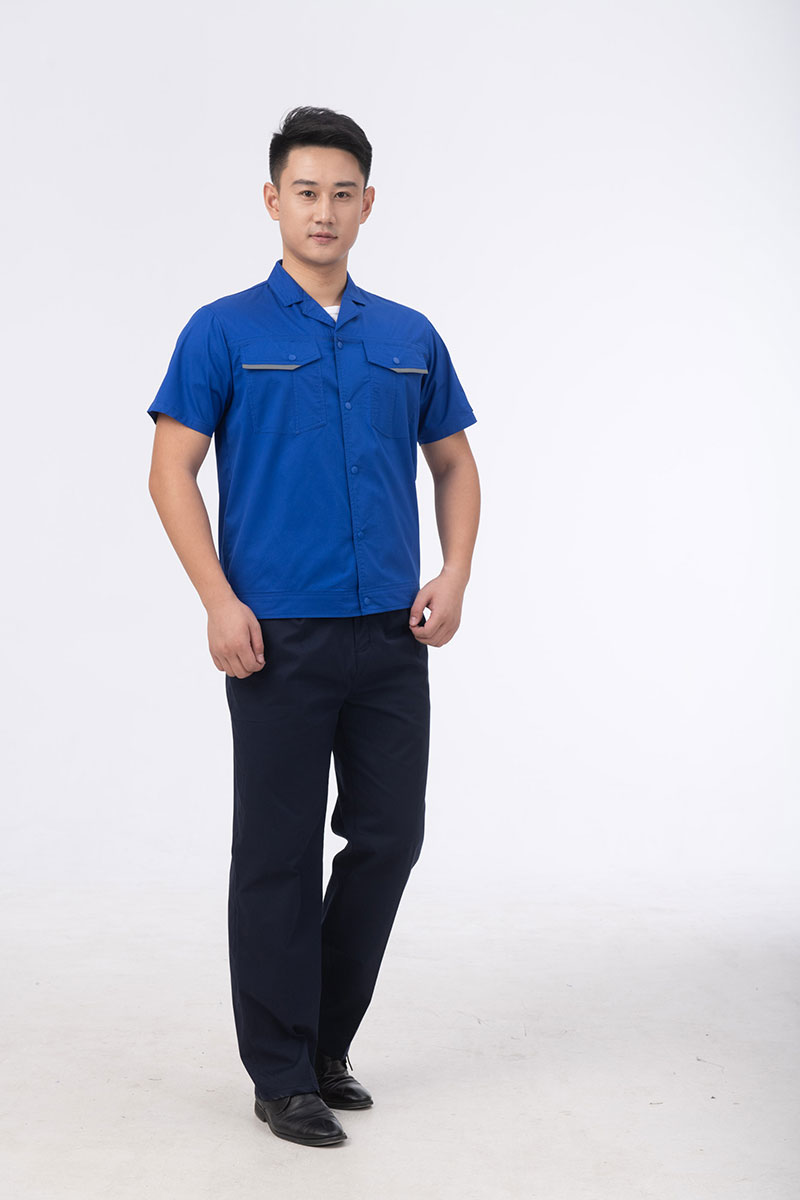 弹力款工作服宝蓝