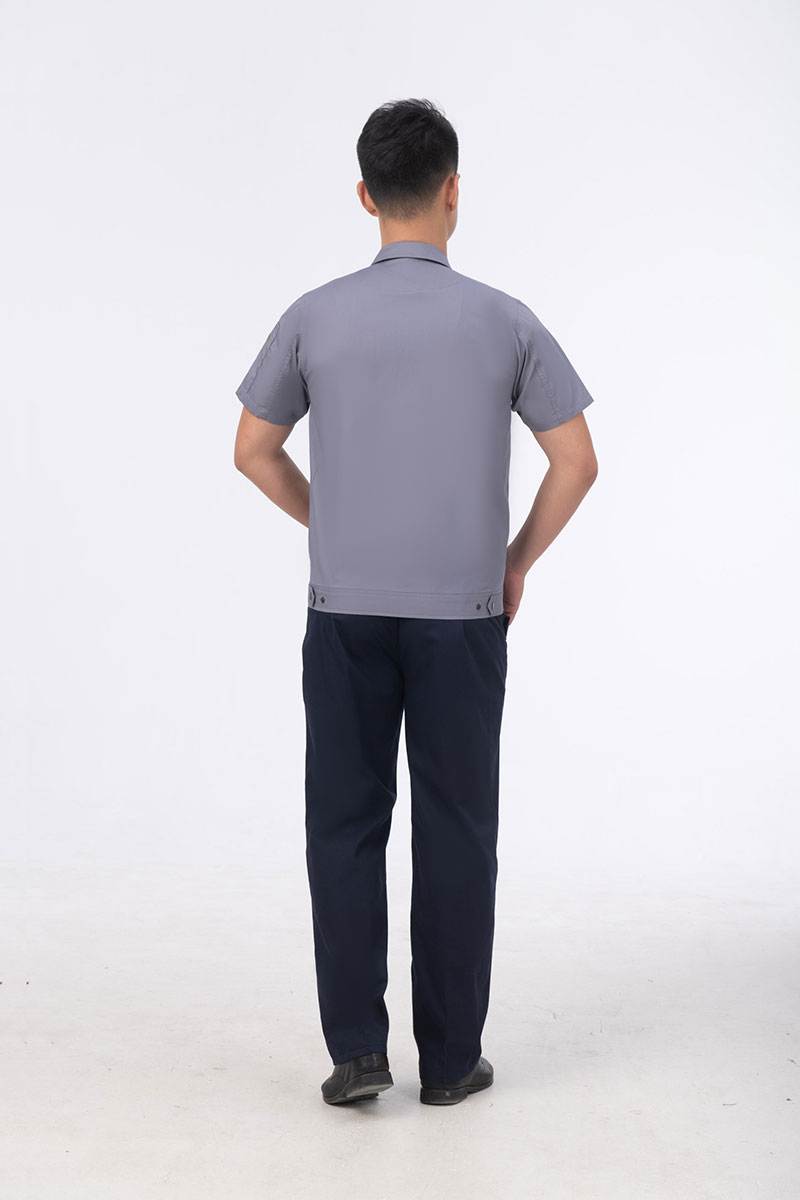 弹力款工作服灰色