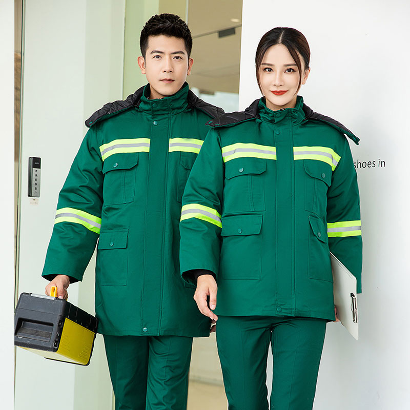 绿反环卫棉服