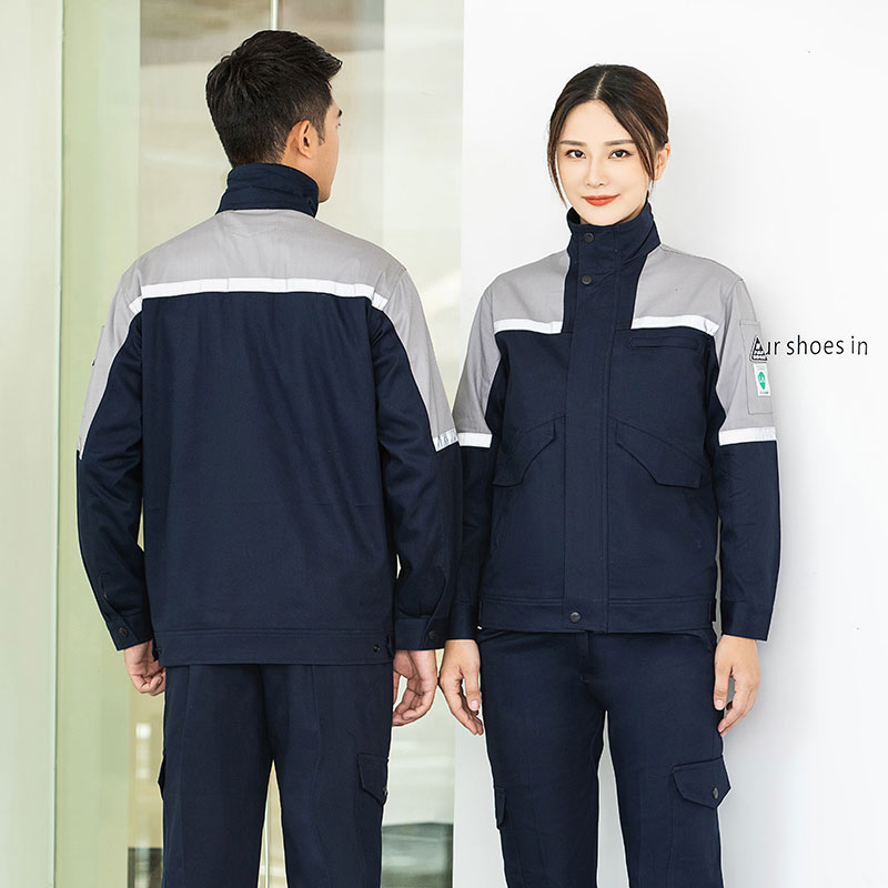全棉拼色防静电工作服