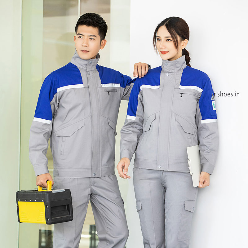 全棉拼色防静电工作服