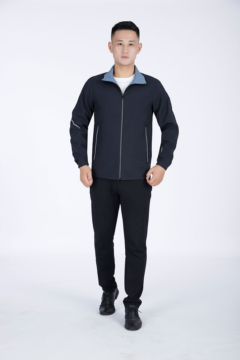 双面夹克工作服藏蓝