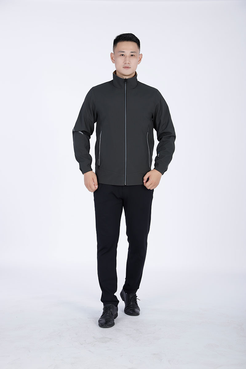 双面夹克工作服墨绿卡其