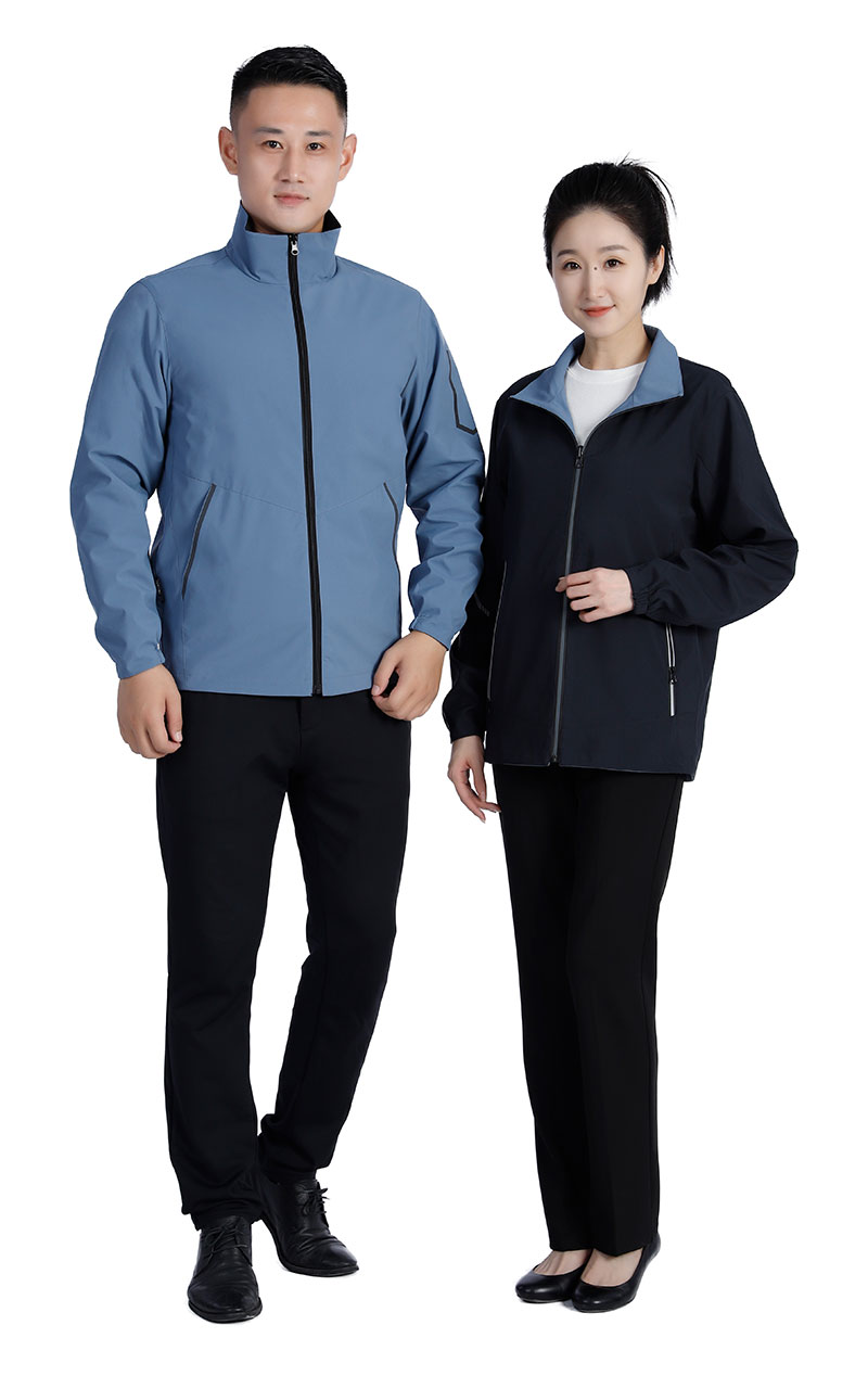 双面夹克工作服藏蓝
