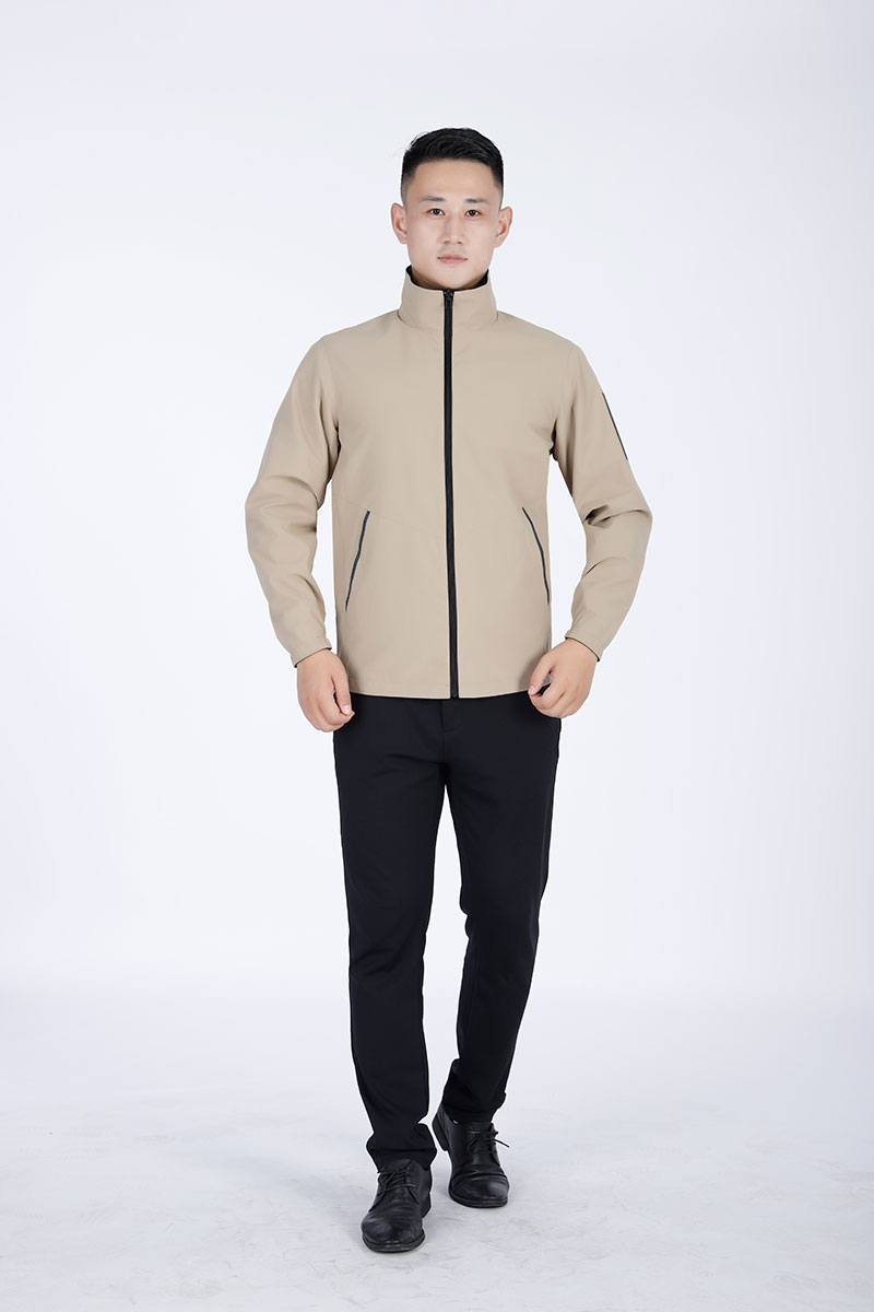 双面夹克工作服墨绿卡其